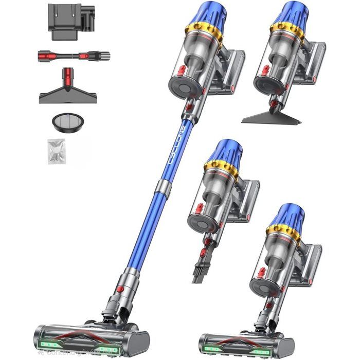 Aspirateur balai sans fil reconditionné - ECO-DOME - Huhuba H9 (reconditionné) - 58 000 Pa - Batterie amovible - Autonomie 80 min
