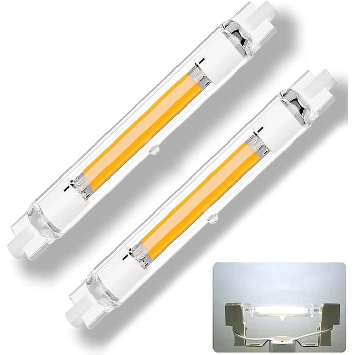 Ampoule LED R7S Dimmable - 15W équivalent 150W halogène - 1500LM - Blanc froid 6000K - Lot de 4 - Sans scintillement