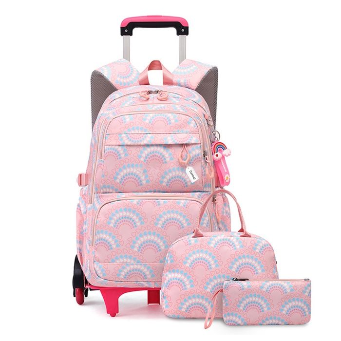 Cartable à roulettes 45*32*15cm cartable 3 en 1 à roulettes sac à dos  - Dareat -  détachable / valise trolley pour garçons et fille