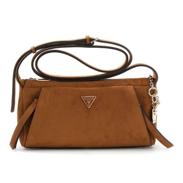 GUESS Sac à épaule bandoulière marron pour femme - Devon Mini Crossbody Cognac 348463