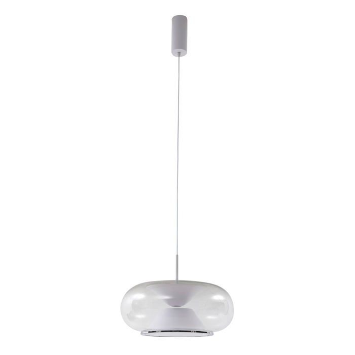 Suspension ampoules LED - Lucande - lampe suspendue - Verre - transparent blanc
