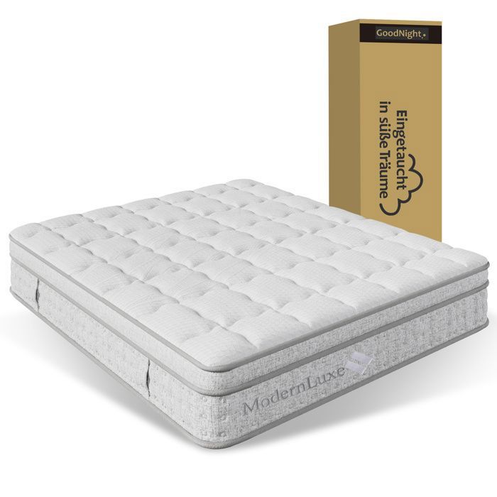 HOMVRA Matelas à Ressorts Ensachés 140x190 cm avec Soutien 7 Zones Polyester Blanc