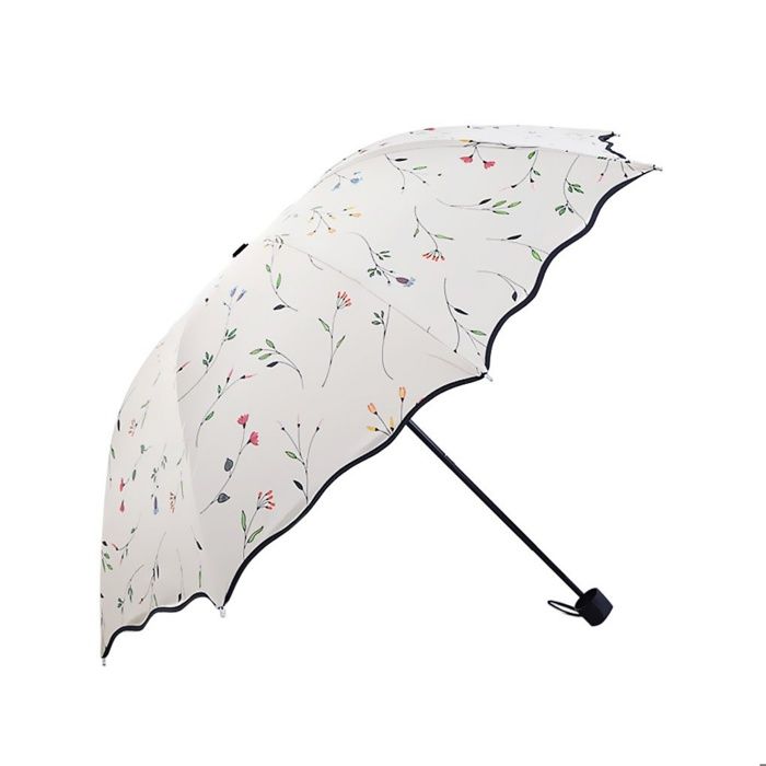 Ombrelle Anti-UV UPF50+ Compacte Pliable - Parapluie Léger Protection Solaire SPF50 pour Femme