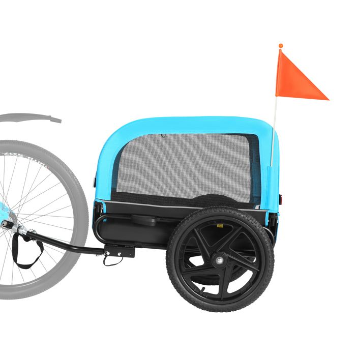 Sepnine Remorque vélo pour animaux de compagnie grande dimensions intérieures 67 × 43 × 48 cm charge maximale 23 kg roue