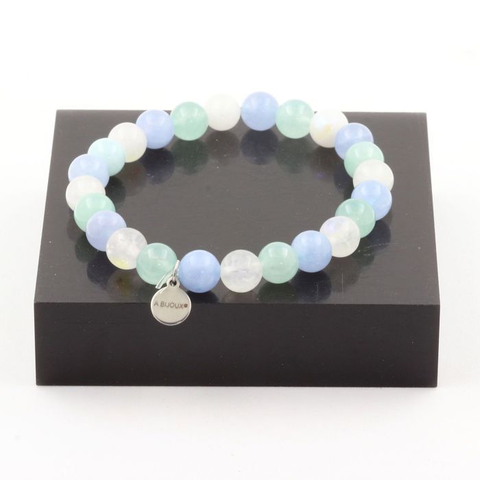 Bracelet en Pierre Naturelle d'Angelite - 8mm | La Boutique des Chrétiens
