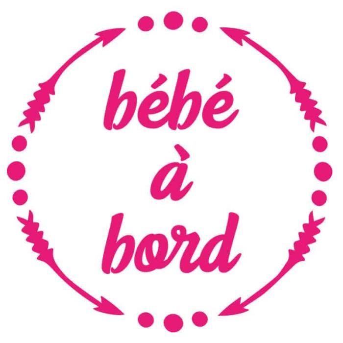 STICKER BEBE A BORD J0109 Rose - pink Mat Rose - Pink