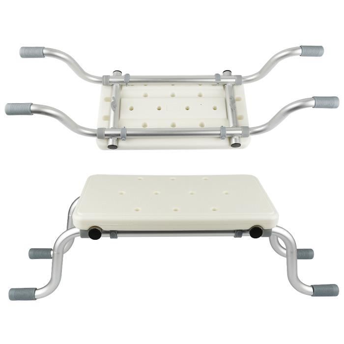 Siège De Bain Adaptable Pour Baignoire - Blanc, Plastique - 55-60 Cm