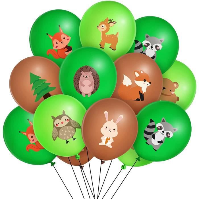 Ballons animaux de la forêt, 10 pièces, fournitures de fête, en