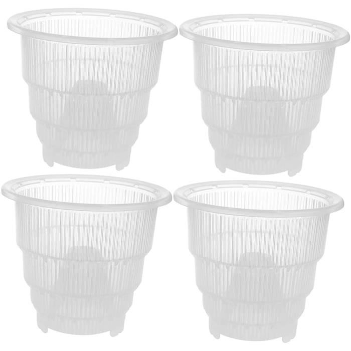 6pcs Pot Transparent Orchidée 12CM Pot de Fleurs Plastique Transparent 6pcs Pot Transparent Orchidée 12CM Pot de Fleurs Plastique Transparent