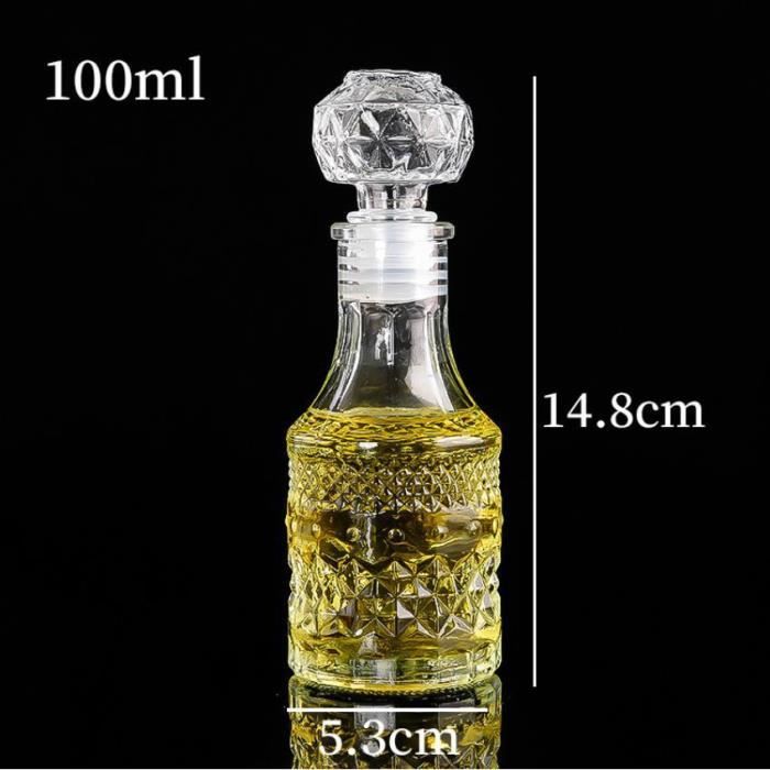 Mini Caraffe Mini carafe à whisky en verre français ou bouteille de 100ml,vin ...