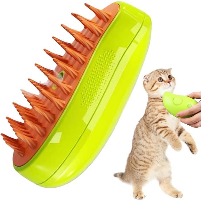 Brosse À Vapeur Pour Chat - Brosse À Vapeur Pour Chat 3 En 1 | Brosse À Poils De Chat À Vapeur Électrique,Brosse Vapeur Pour Chat
