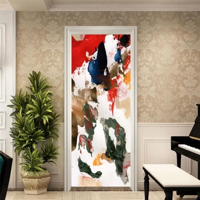 Papier Peint De Porte 3D Autocollant Affiches Fresque Peinture Murale Décalcomanies Art De Motif