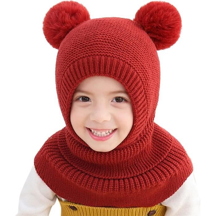 Bonnet bébé de naissance en tricot avec oreilles en relief beige