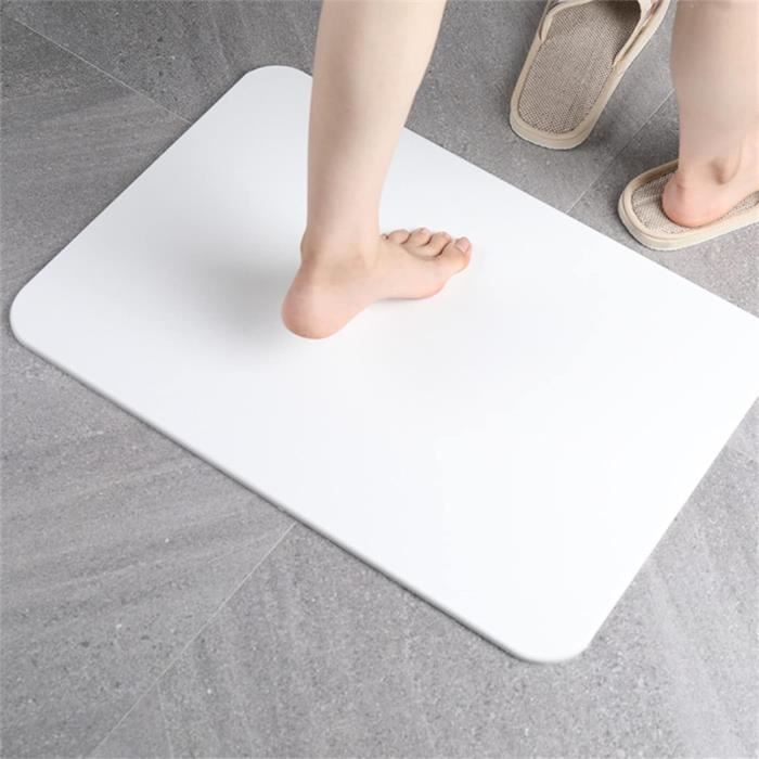 Diatomit Tapis De Bain Absorbant Tapis De Bain Antidérapant Gris 80 X