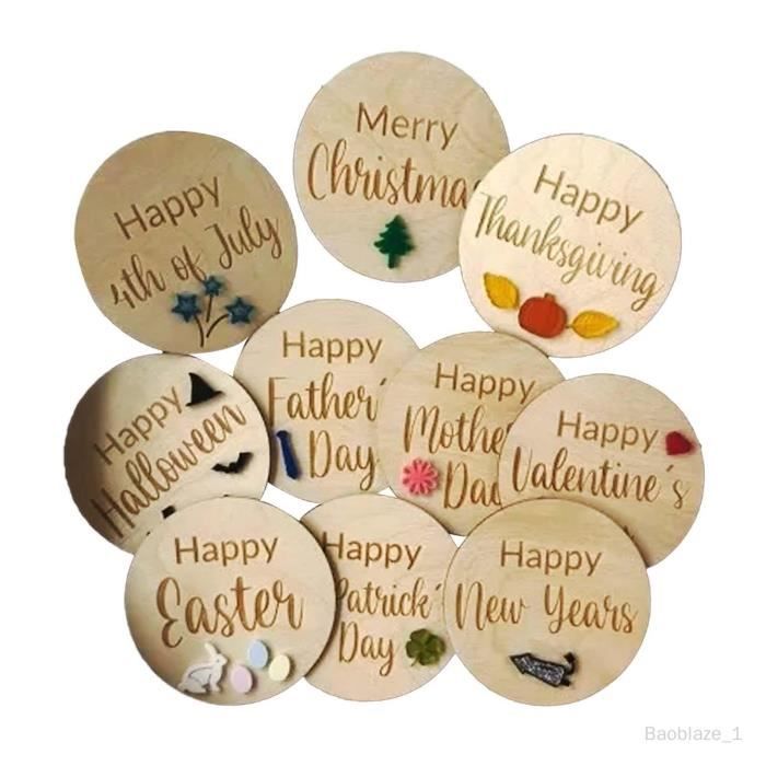 JUGUTA Carte Mensuelle Bébé En Bois – 12 Mois Avec Fleurs Marguerites, Accessoire Photo Naissance Adorable Pour Souvenirs Inoubliables