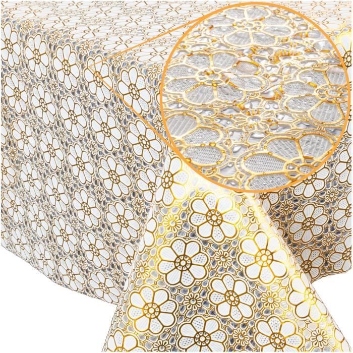 Nappe Toile Cirée Petits Pois Vert Sauge - 100x140 Cm - Facile à Nettoyer, Protection Table Idéale Famille
