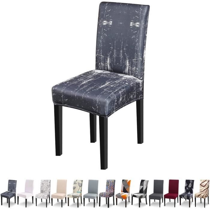 Lot De 6 Housses De Chaise Extensibles Beige - Couvre-Chaise Salle à Manger Universelle Lavable Moderne