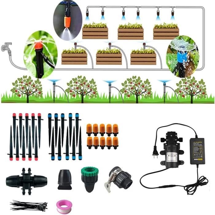 Kit D'irrigation Goutte à Goutte Automatique WiFi - Pompe Double - Gère Jusqu'à 20 Pots