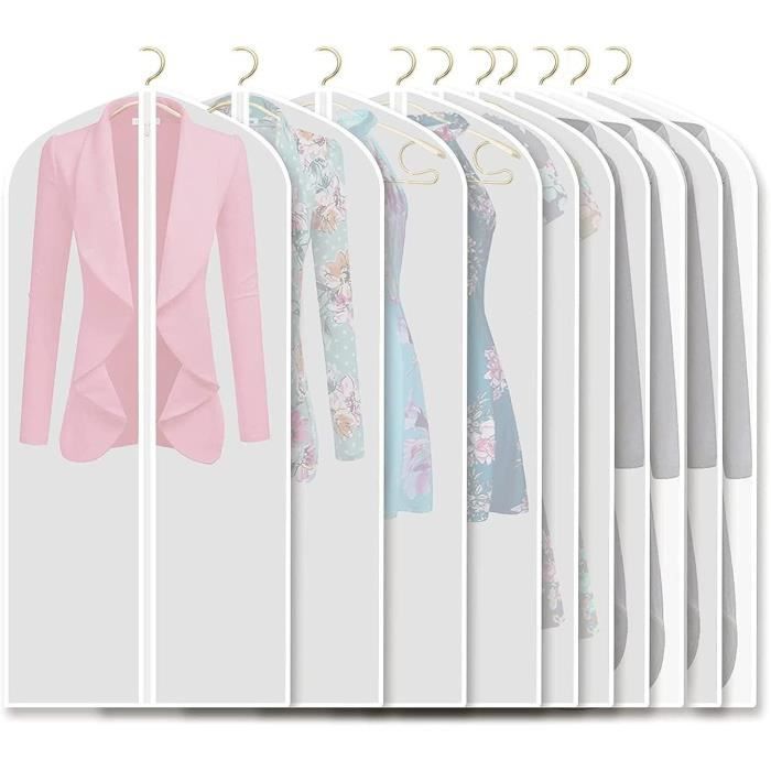 Housses de Vêtements 60 x 140 CM Lot de 6, Housse de Protection pour