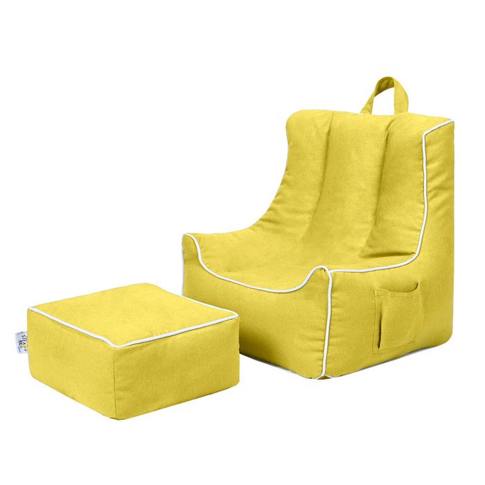 Housse De Pouf XL 100x120 Cm - Lin/coton, Lavable - Sans Rembourrage (à Remplir) - Pour Intérieur/extérieur Couvert