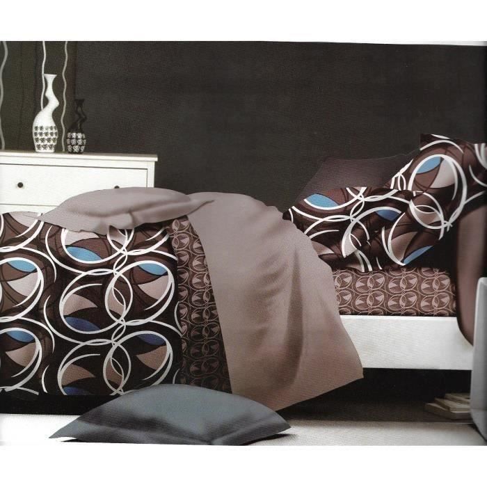 Parure De Lit 4 Pcs Ashley Drap Housse 140 190 Achat Vente Parure De Drap Cdiscount