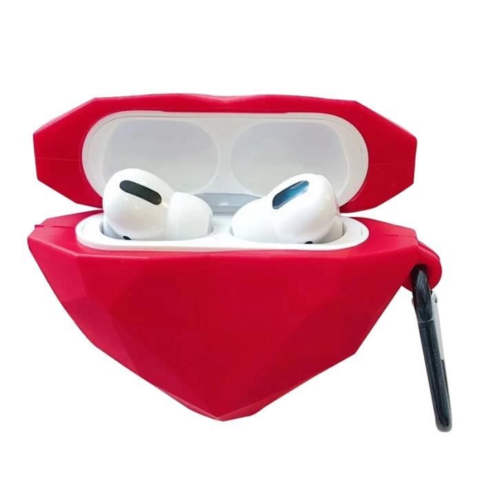 3D mignon rouge amour diamant forme timide canard écouteurs accessoires ...