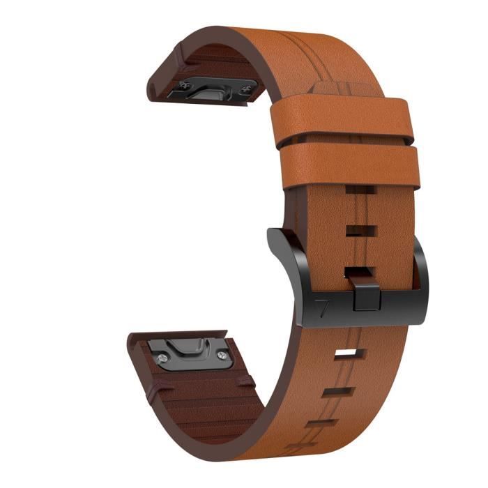 Remplacement de cuir montre bracelet Quick Release Sangle pour Garmin Fenix  ​​6 WB2799 , - Achat/vente bracelet de montre - Cdiscount