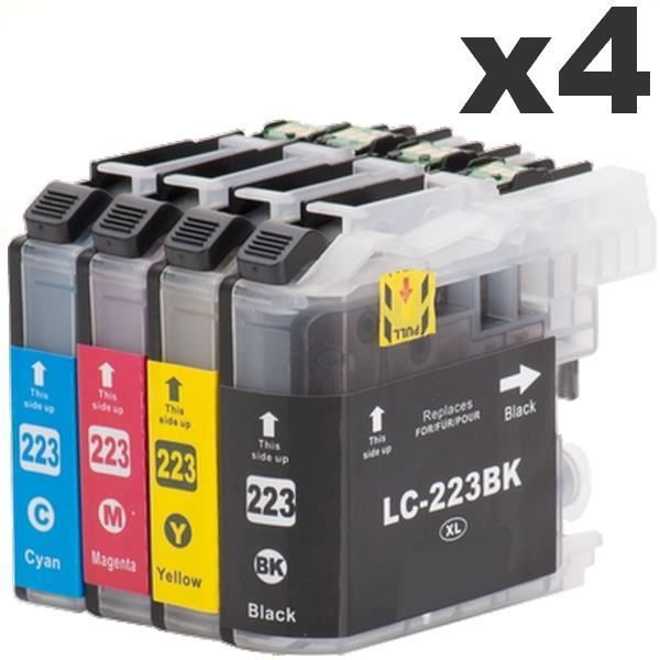 4 cartouches compatibles brother LC223 pour imprimantes MFC-J4425DW  MFC-J4620