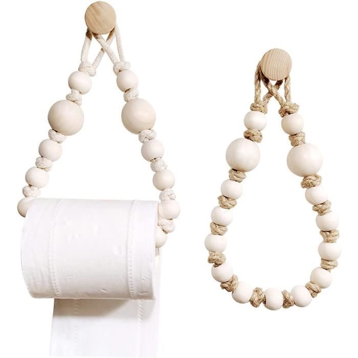 Porte-Papier Toilette En Corde, Jute Tissé à La Main En Corde De Chanvre Porte-Rouleau De Papier