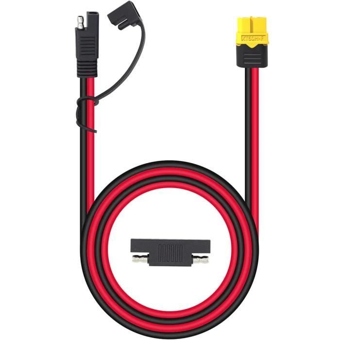 Câble Adaptateur DC5521/5525 Mâle Vers XT60 Femelle - Longueur 27 Cm, Courant 5A - Pour Drones, Alimentation - 7