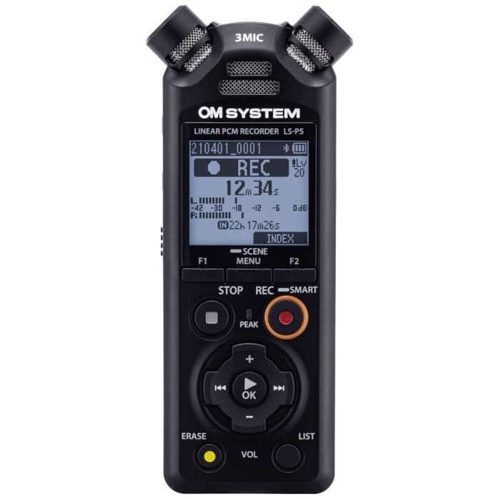 OM System LS-P5 Enregistreur audio mobile noir