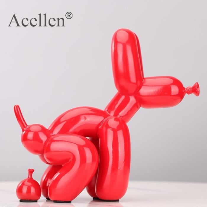 Statue Chien Ballon En Résine – Style Graffiti – Déco Intérieure Moderne