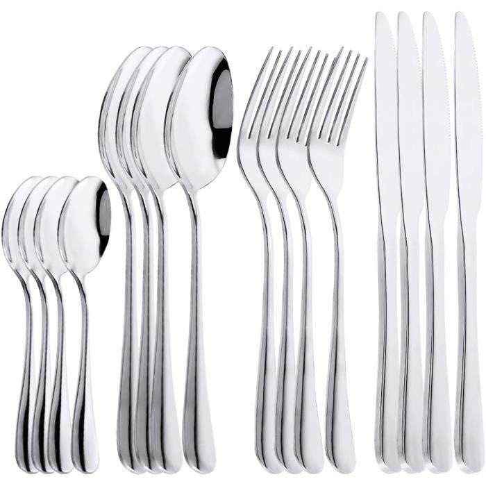 Couverts En Coffret 72 Pièces Pour 12 Personnes - Inox Satiné - Valise Rangement Verrouillable