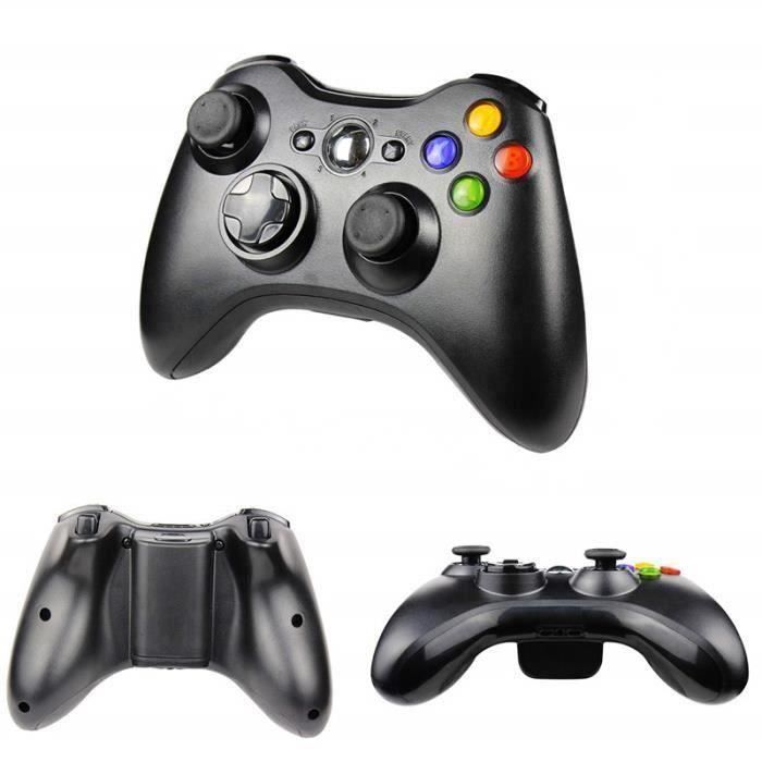 Xbox 360 Controleur Sans Fil Nouveau Controleur De Jeu Sans Fil A Distance Pad Pour Microsoft Manette Pc Windows 7 Xp Noir S0517 Cdiscount
