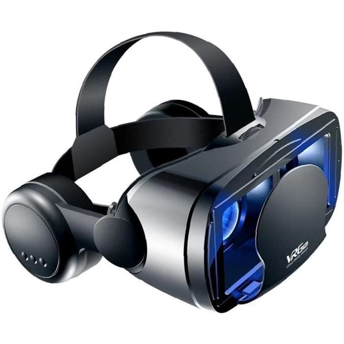 3D VR Casque Virtual Reality Gaming 3D Films avec des écouteurs compatibles