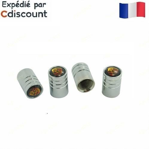 Dessus noir Gris titane Livrés dans une boîte Lot de 4 bouchons de valve anti-poussière de luxe 