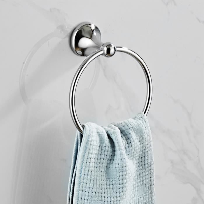 Anneau de serviette en acier inoxydable Porte-serviette antirouille résistant à l'usure pour salle de bain (anneau porte-serviettes)