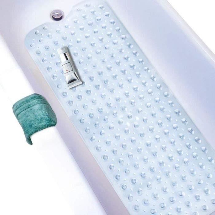 Tapis de Baignoire Antiderapants Tapis de Bain Extra-Long Tapis de