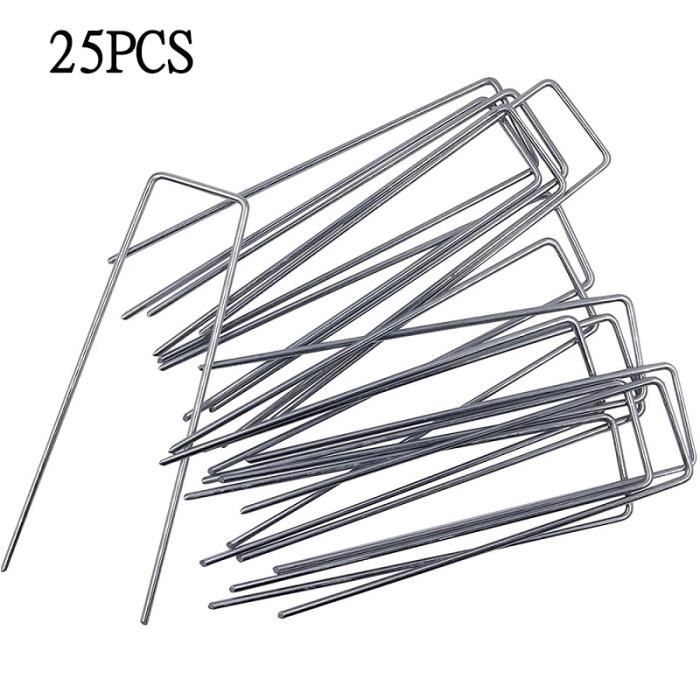 200 épingles En U Florales - Piquets Double Blocage Pour Jardin, Couronnes, Couture, Argent - 8