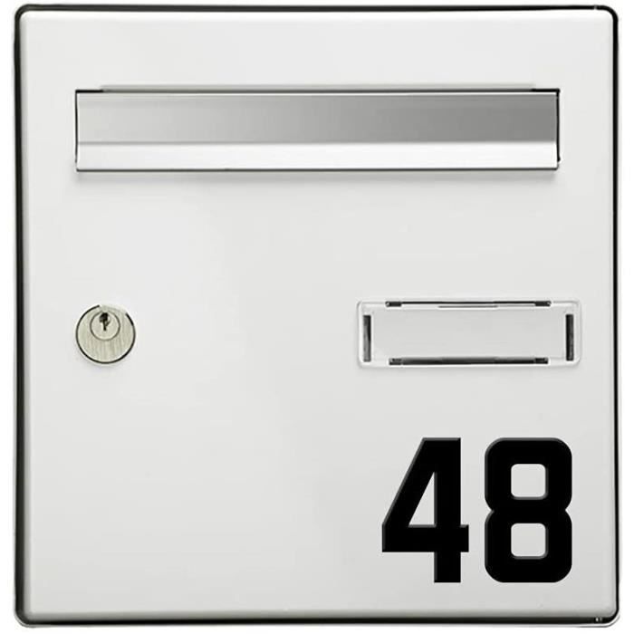 Chiffre adhésif numéro de rue pour boite aux lettres - Hauteur 5 cm -  Modèle GRATIS - Noir - Lettre T[737] - Cdiscount Bricolage