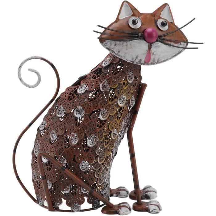 Yeooo Chat Decoration Statue Jardin Exterieur avec Lape Solaire Yeooo Chat Decoration Statue Jardin Exterieur avec Lape Solaire