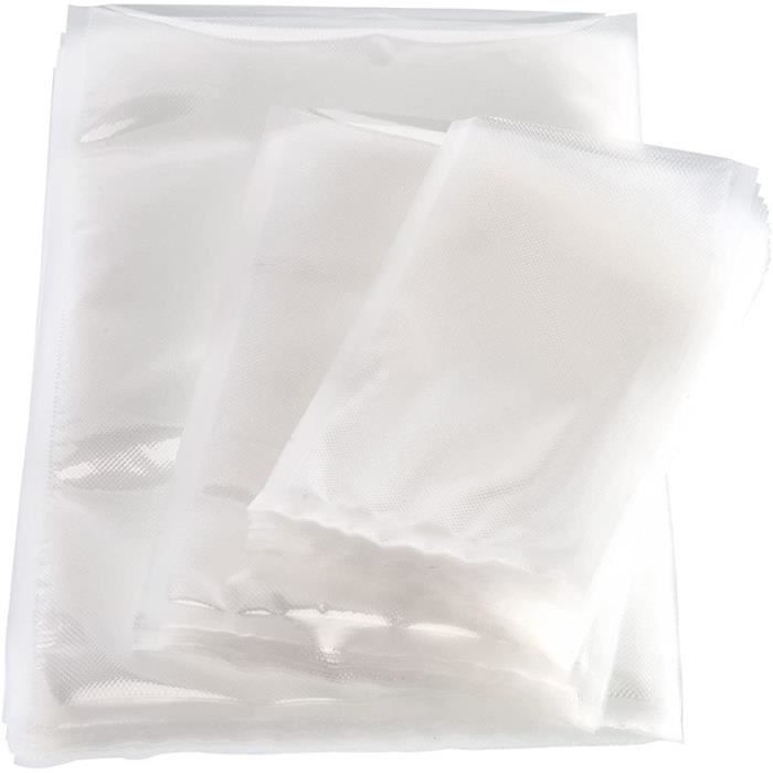 100 Sacs Sous Vide 15x25cm - Conservation Alimentaire (sans BPA, Compatibles Machine)
