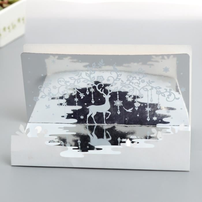 Carte De Noël Pop-up 3D – Format 14,3 X 22,5 Cm, Avec Enveloppe, Design Festif