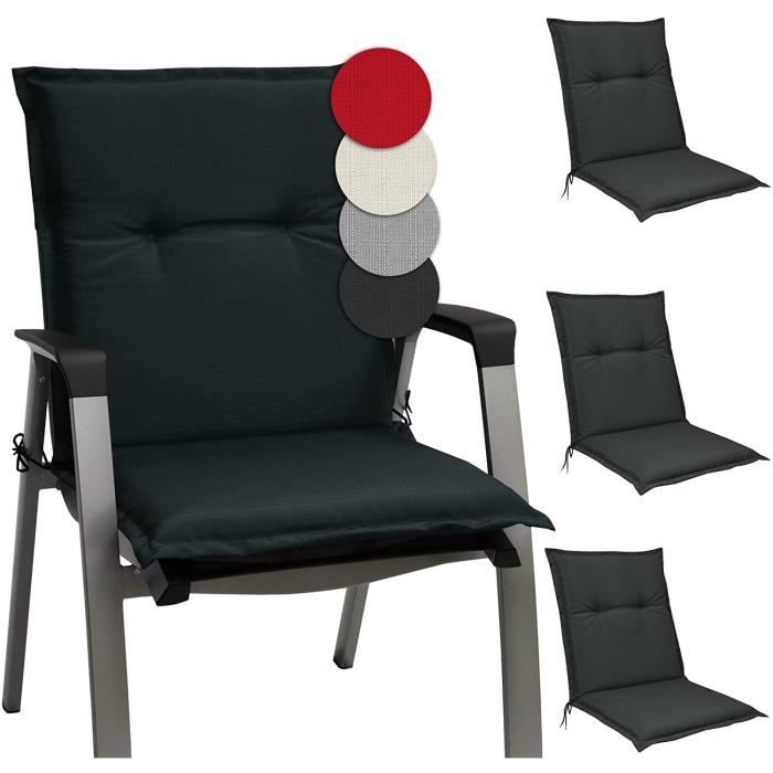 Lot de 2 coussins matelas assise dossier 2 en 1 pour chaise fauteuil grand  confort 98L x 50l x 8H cm gris 38 98x50x8cm Gris - Cdiscount Jardin