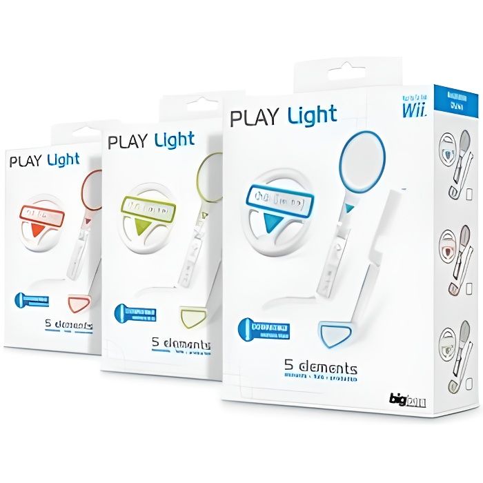 Pack lumineux 3 accessoires pour Wii Remote