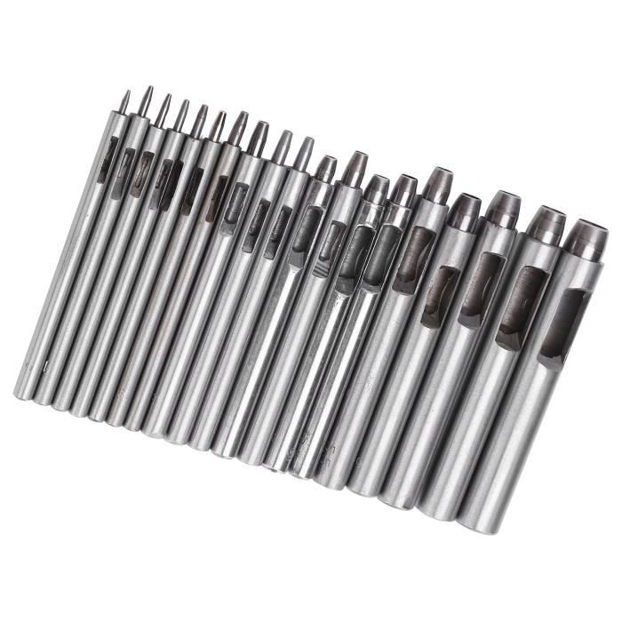Ensemble Poinçons Cuir 3 Pièces - 2/4/6 Broches Pour Perforation DIY - Pas 4mm - Artisanat Maroquinerie