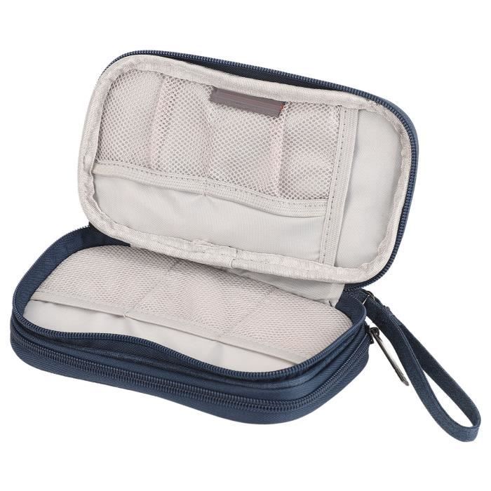Tech Pouch Lacdo Organisateur De Cordon De Voyage, Organisateur De Câbles, Étui De Voyage D'électronique Portable, Cordons De Charge De Grande Capacité à 6 Couches Pour Câbles, Carte SD, Noir étui électronique