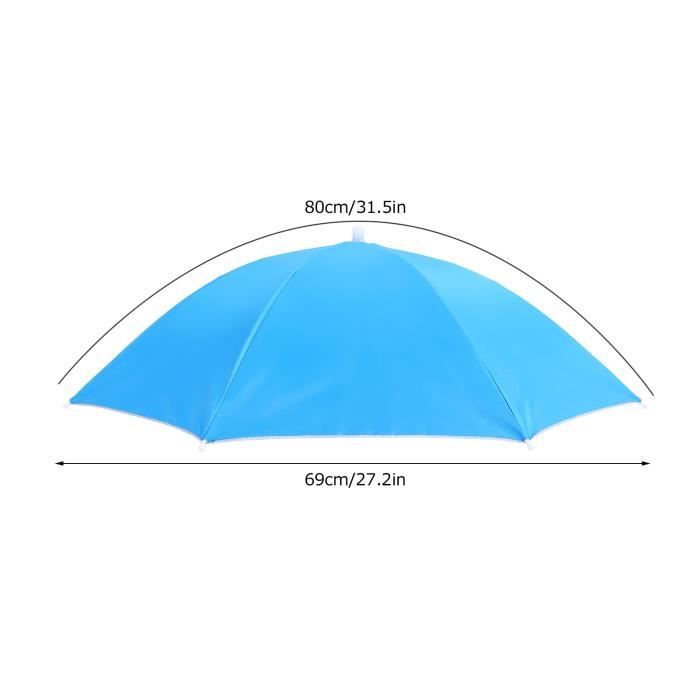 Chapeau Parapluie Mains Libres Bocampty - 37 Pouces, UV, Pluie, Neuf