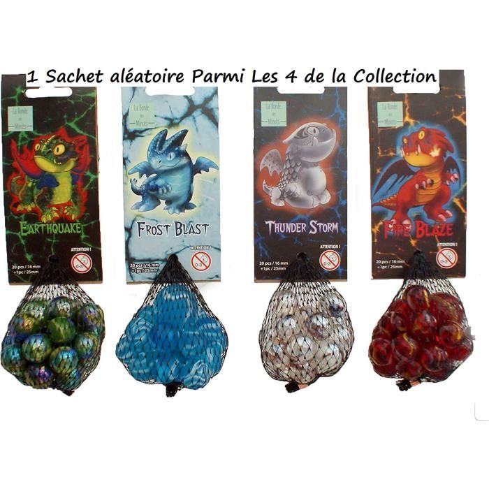 Kim'Play Sachet De 20 Billes 1.6 Cm + 1 Callot 2.5 Cm Requin - Jeu Billes