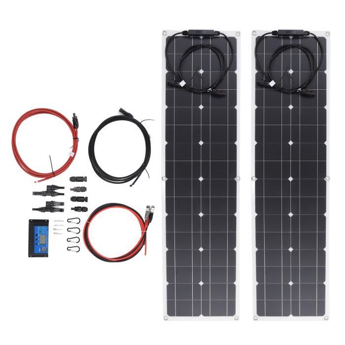 Panneau Solaire 12V, Chargeur de Panneau Solaire, Panneau Solaire, Bateau RV Haute Efficacité